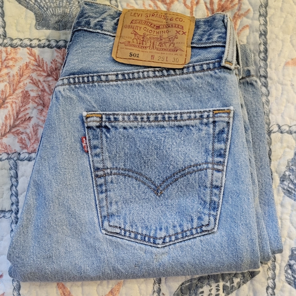 LEVI'S 501 80's Vintage High-Waisted Stonewashed Light-Fade (29/30)